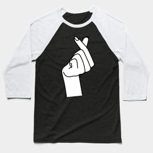 Korean Love Finger Snap Baseball T-Shirt